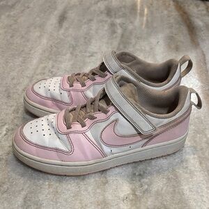 Nike Kids Pink and White Sneakers
